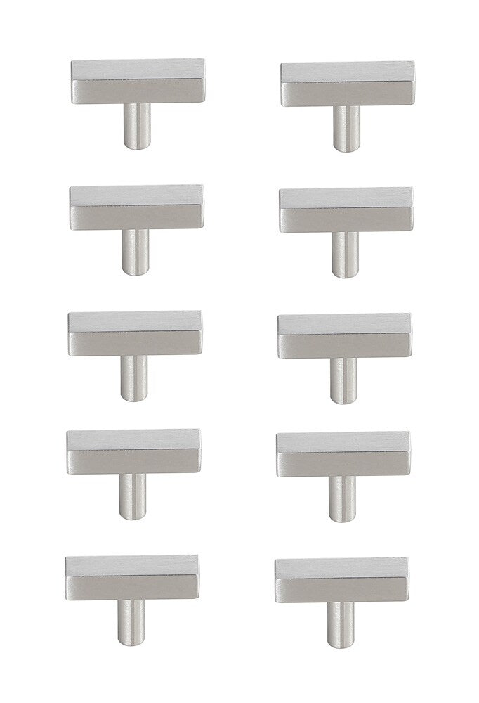 Elegant Furniture & Lighting - Dior Brushed Nickel T Bar Pull Multipack (set of 10) - PL402-1-NK-10PK veiw 1