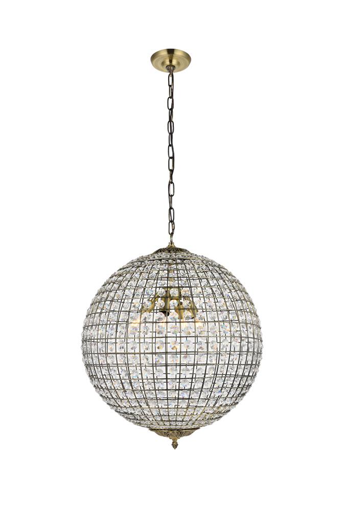 Elegant Furniture & Lighting - Earlene 4 light 20 inch antique bronze pendant - LD5027 veiw 1
