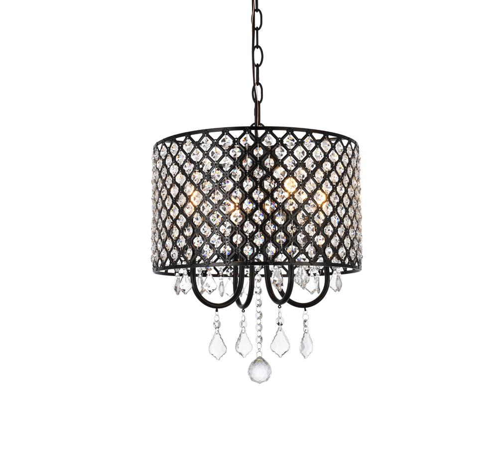 Elegant Furniture & Lighting - Elise 14 inch pendant in black - LD711D14BK veiw 1