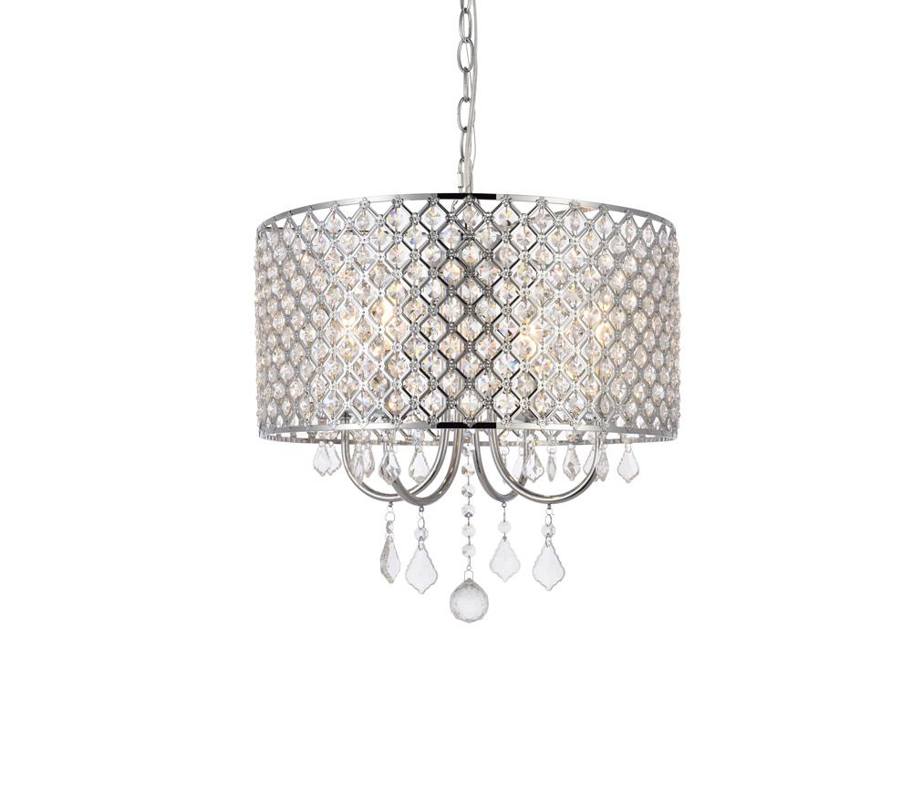 Elegant Furniture & Lighting - Elise 17 inch pendant in chrome - LD711D17C veiw 1