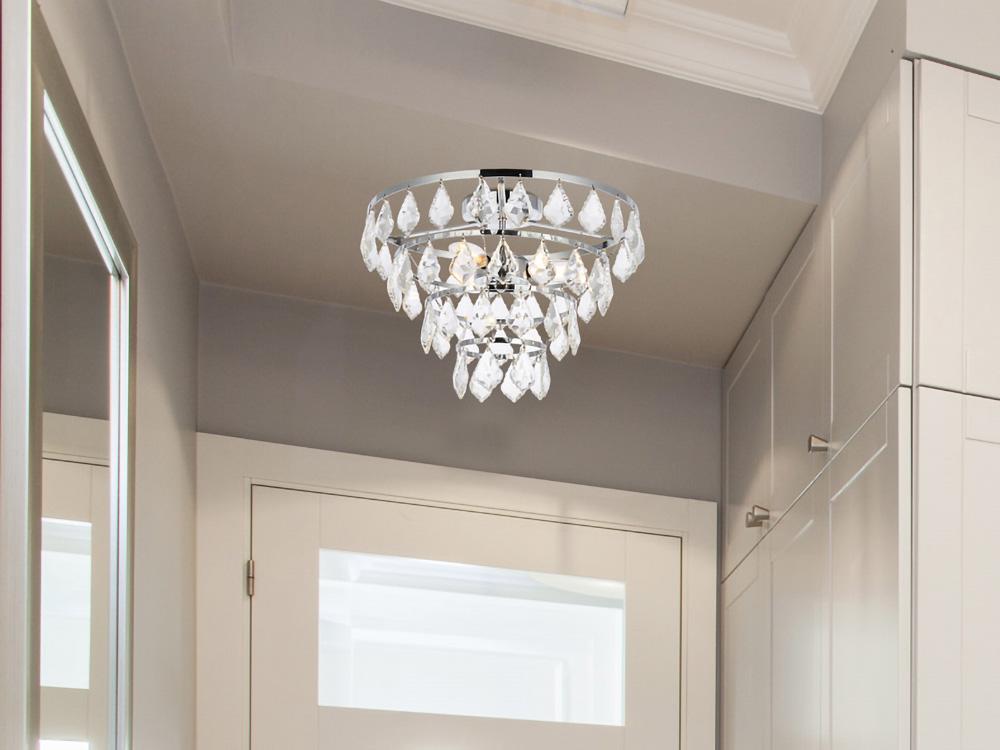 Elegant Furniture & Lighting - Ella 14 inch flush mount in chrome - 1101F14C veiw 1
