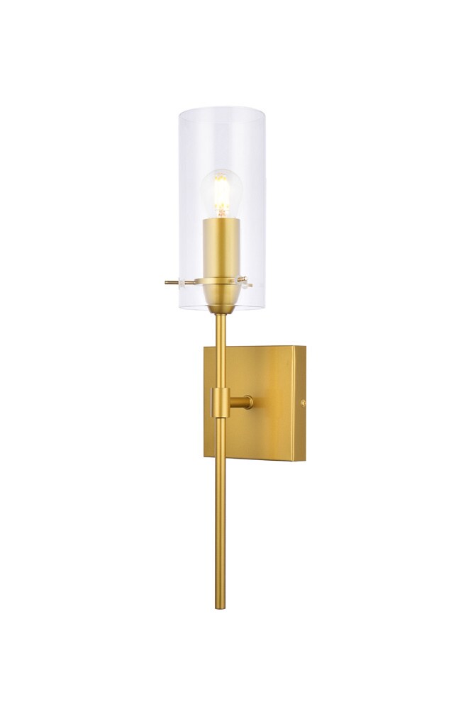 Elegant Furniture & Lighting - Elsreth 1 light brass wall sconce - LD2361BR veiw 1