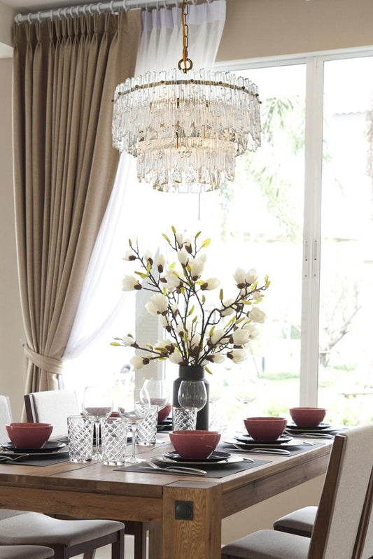 Elegant Furniture & Lighting - Emilia 15 inch Pendant Light in Satin Gold - 1780D15SG veiw 2