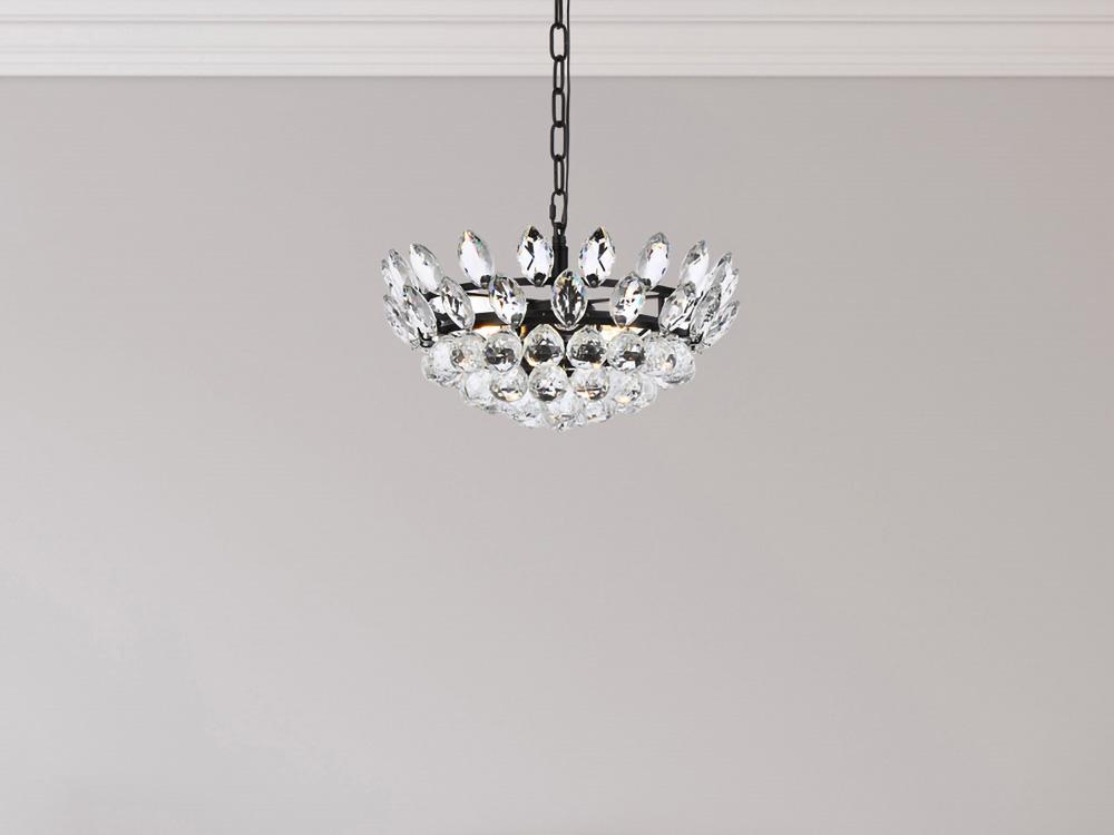 Elegant Furniture & Lighting - Emilia 16 inch pendant in black - 1104D16BK veiw 1