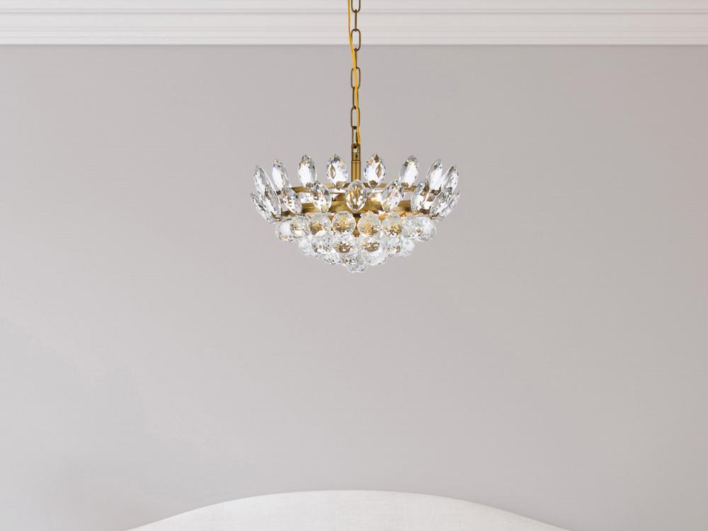 Elegant Furniture & Lighting - Emilia 16 inch pendant in brass - 1104D16BR veiw 1