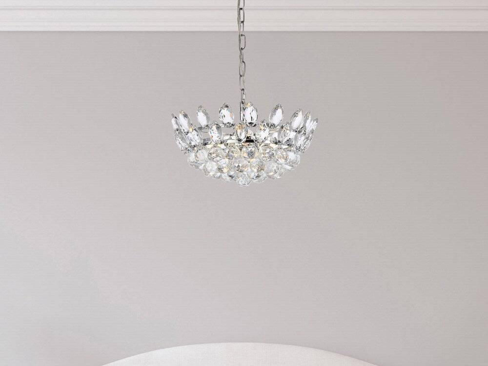 Elegant Furniture & Lighting - Emilia 16 inch pendant in chrome - 1104D16C veiw 1