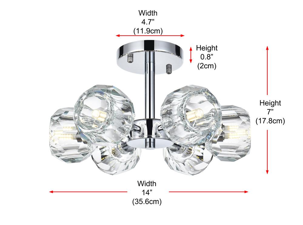 Elegant Furniture & Lighting - Eren 14 inch Flush Mount in Chrome - 3505F14C veiw 9