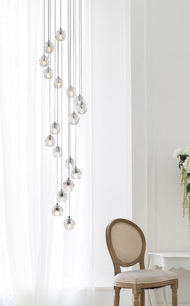 Elegant Furniture & Lighting - Eren 18 lights chrome pendant - 3505G15C veiw 8