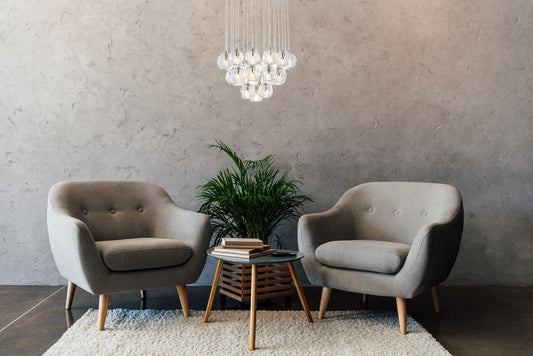 Elegant Furniture & Lighting - Eren 24 lights Chrome pendant - 3505G19C veiw 2