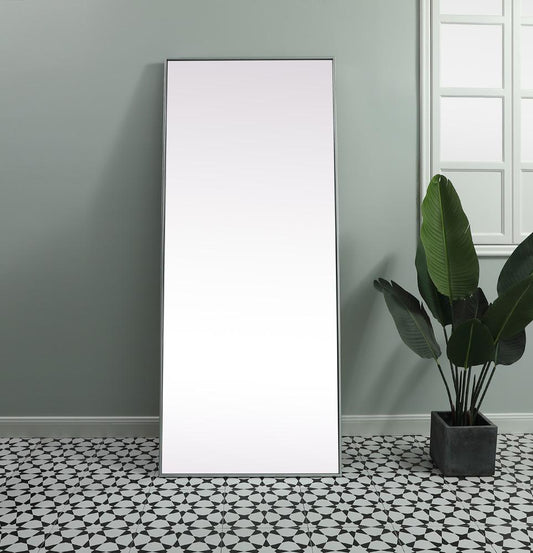Elegant Furniture & Lighting - Eternity Metal Frame Rectangle Full Length Mirror 30x72 Inch in Silver - MR4FL3072S veiw 2