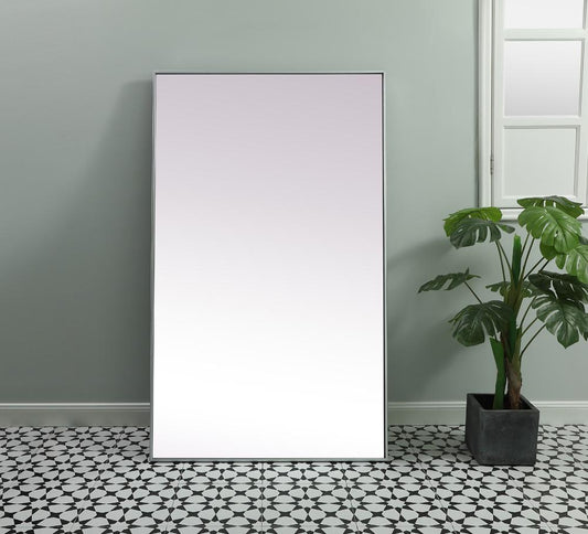 Elegant Furniture & Lighting - Eternity Metal Frame Rectangle Full Length Mirror 36x60 Inch in Silver - MR4FL3660S veiw 2
