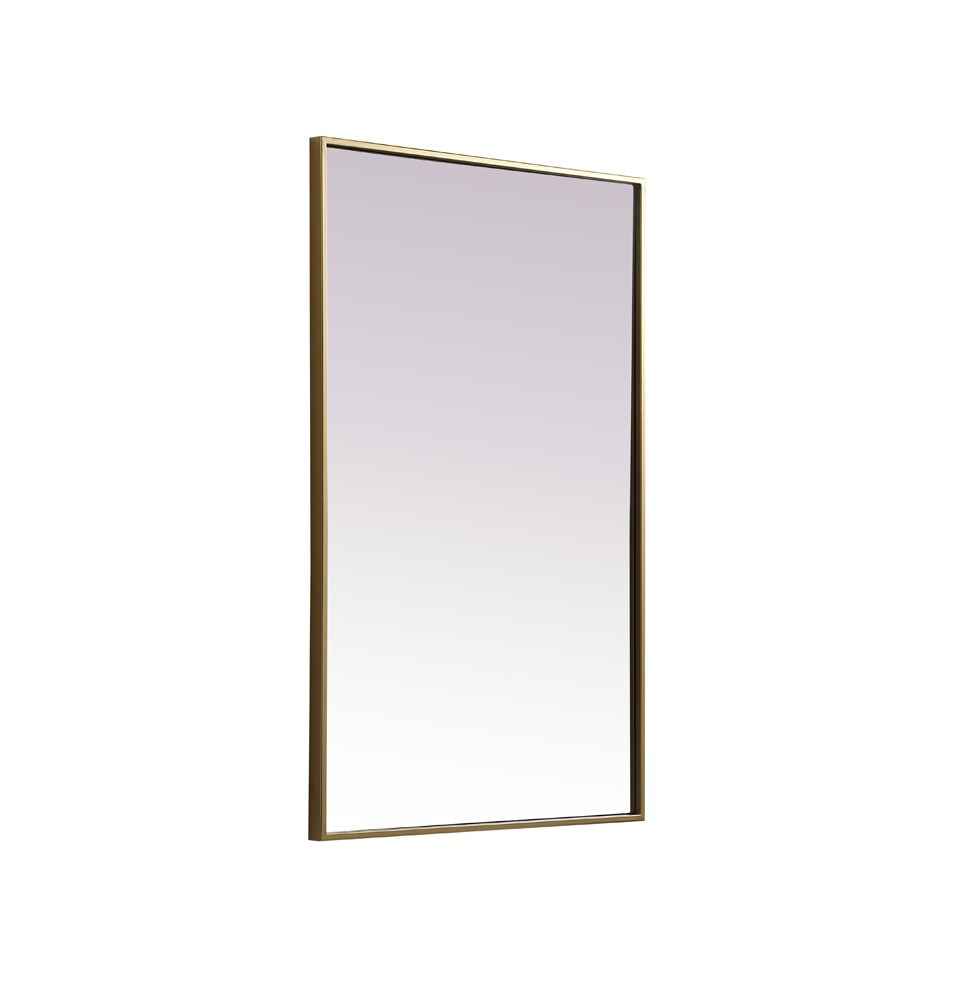 Elegant Furniture & Lighting - Eternity Metal Frame Rectangle Mirror 24x36 Inch in Brass - MR42436BR veiw 8