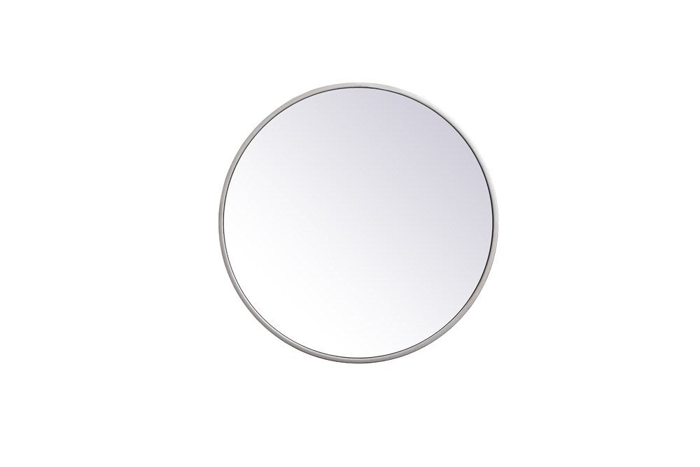 Elegant Furniture & Lighting - Eternity Metal frame round mirror 18 inch in silver - MR4818S veiw 1