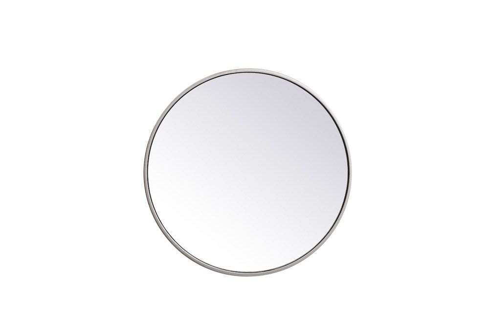Elegant Furniture & Lighting - Eternity Metal frame round mirror 21 inch in silver - MR4821S veiw 1