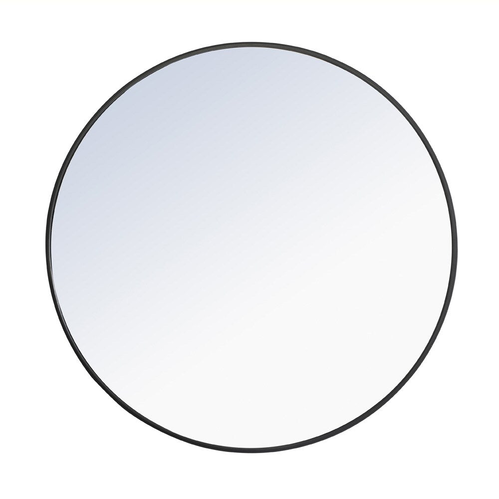 Elegant Furniture & Lighting - Eternity Metal frame Round Mirror 36 inch Black finish - MR4041BK veiw 1