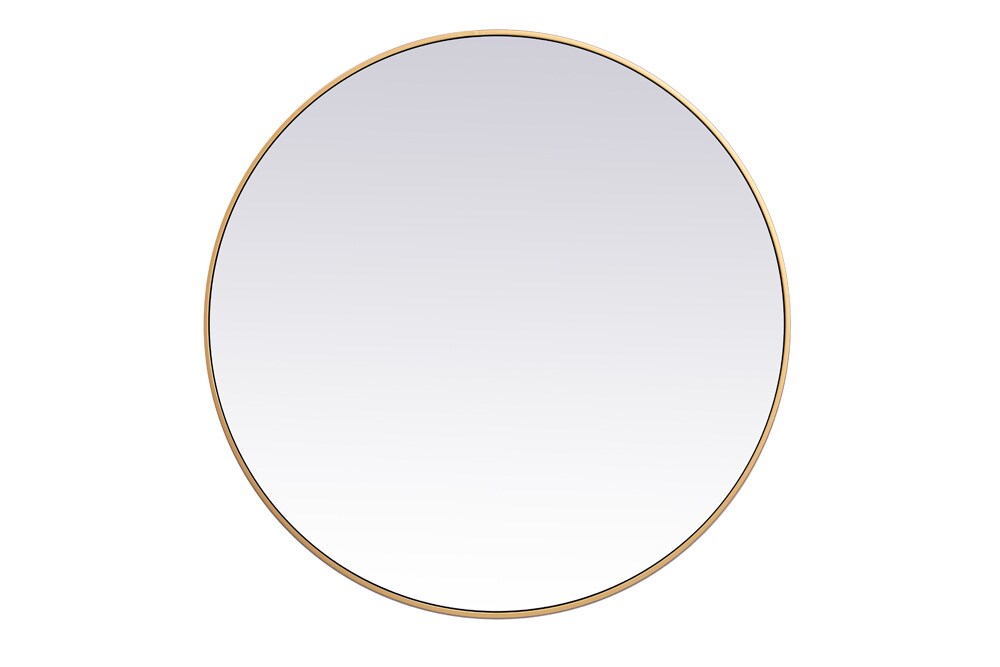 Elegant Furniture & Lighting - Eternity Metal frame round mirror 39 inch in Brass - MR4839BR veiw 1