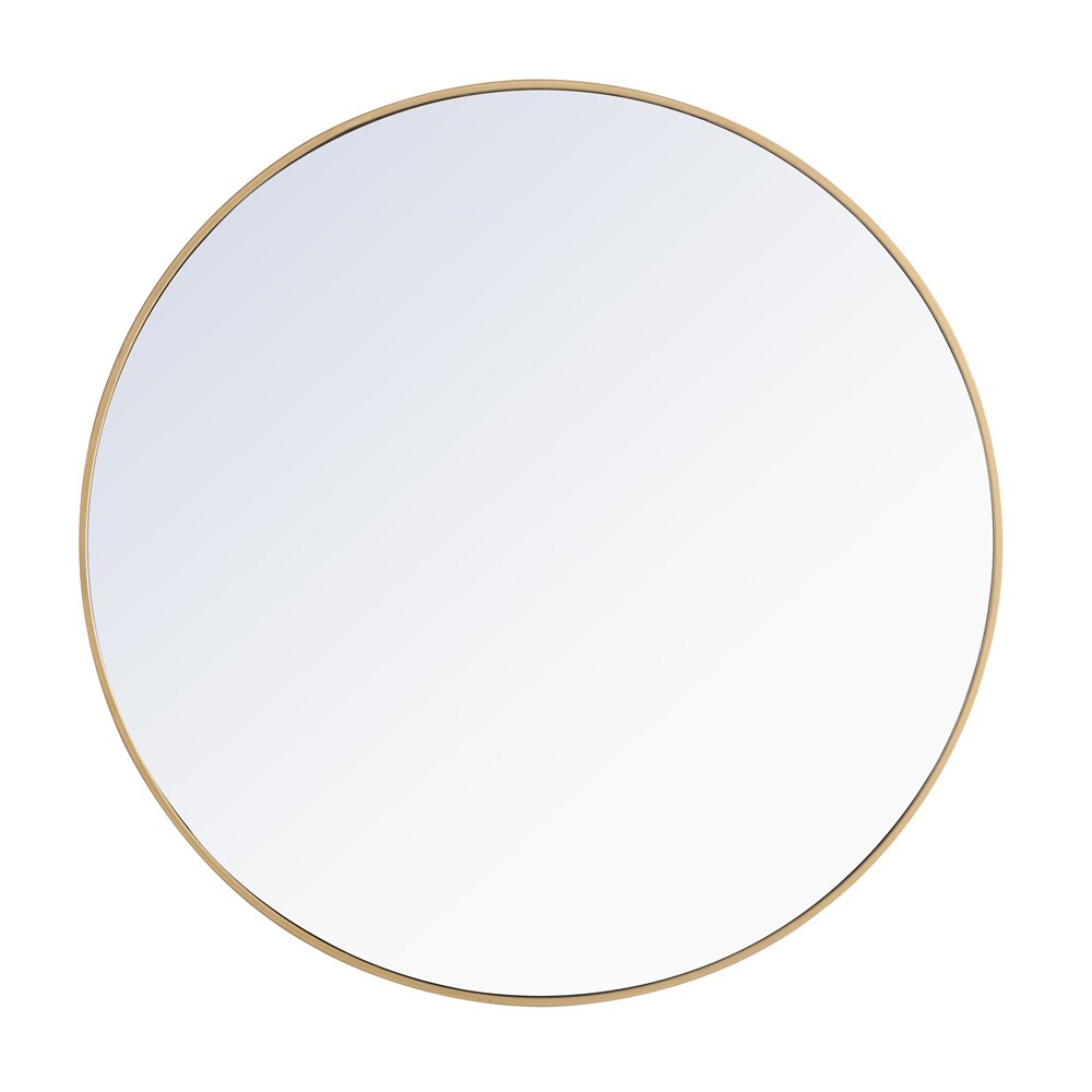 Elegant Furniture & Lighting - Eternity Metal frame Round Mirror 42 inch Brass finish - MR4045BR veiw 1