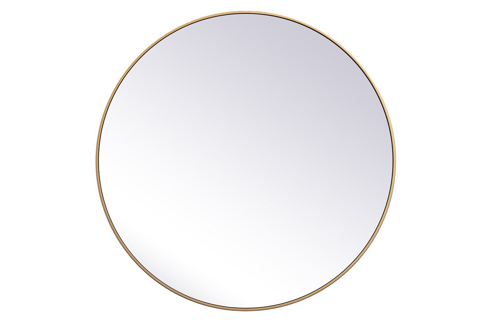 Elegant Furniture & Lighting - Eternity Metal frame round mirror 45 inch in Brass - MR4845BR veiw 1