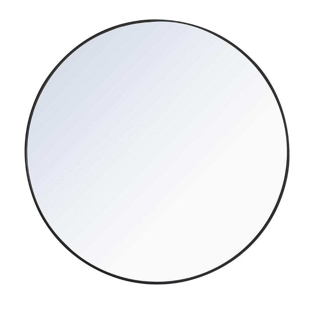Elegant Furniture & Lighting - Eternity Metal frame Round Mirror 48 inch Black finish - MR4047BK veiw 1