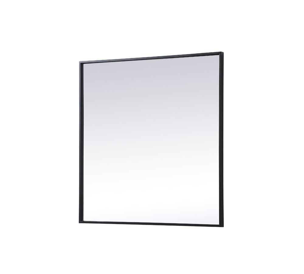 Elegant Furniture & Lighting - Eternity Metal Frame Square Mirror 30 inch in Black - MR43030BK veiw 8