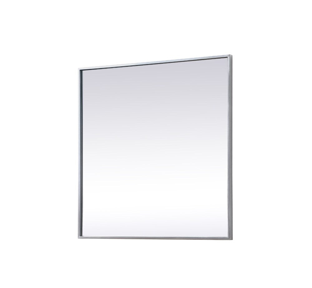 Elegant Furniture & Lighting - Eternity Metal Frame Square Mirror 30 inch in Silver - MR43030S veiw 8