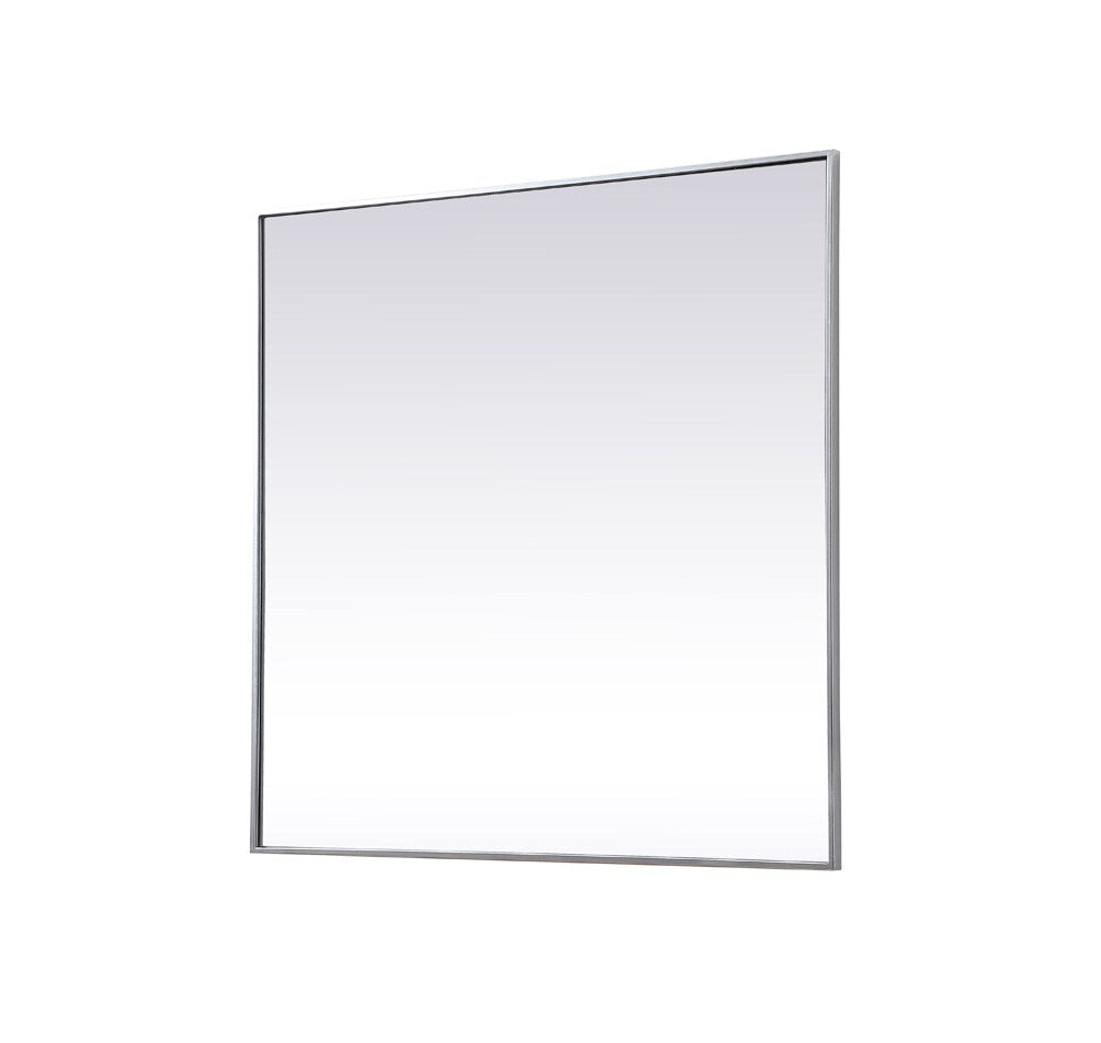 Elegant Furniture & Lighting - Eternity Metal Frame Square Mirror 42 inch in Silver - MR44242S veiw 8