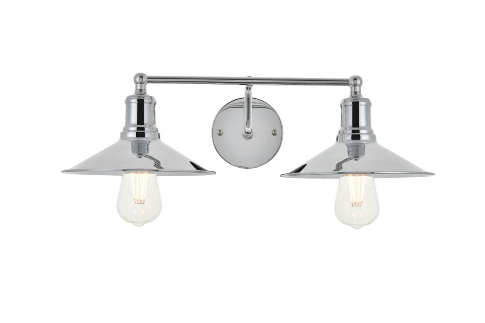 Elegant Furniture & Lighting - Etude 2 light chrome Wall Sconce - LD4033W21C veiw 1