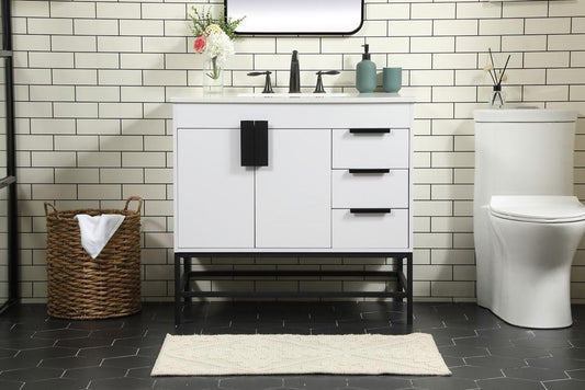 Elegant Furniture & Lighting - Eugene 36 inch Single bathroom vanity in white - VF48836MWH veiw 2