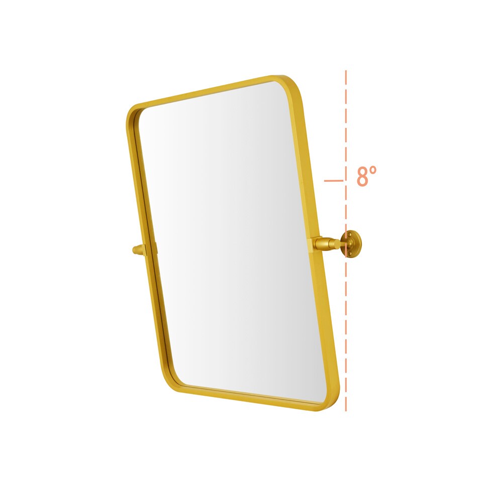 Elegant Furniture & Lighting - Everly Soft corner pivot mirror 20x24 inch in gold - MR6A2024GD veiw 8
