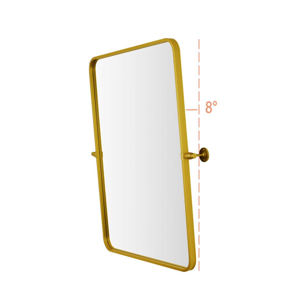 Elegant Furniture & Lighting - Everly Soft corner pivot mirror 24x32 inch in gold - MR6A2432GD veiw 8