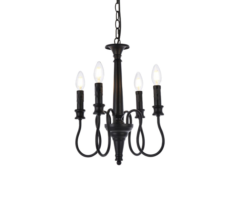 Elegant Furniture & Lighting - Flynx 4 lights pendant in black - LD7042D14BK veiw 1