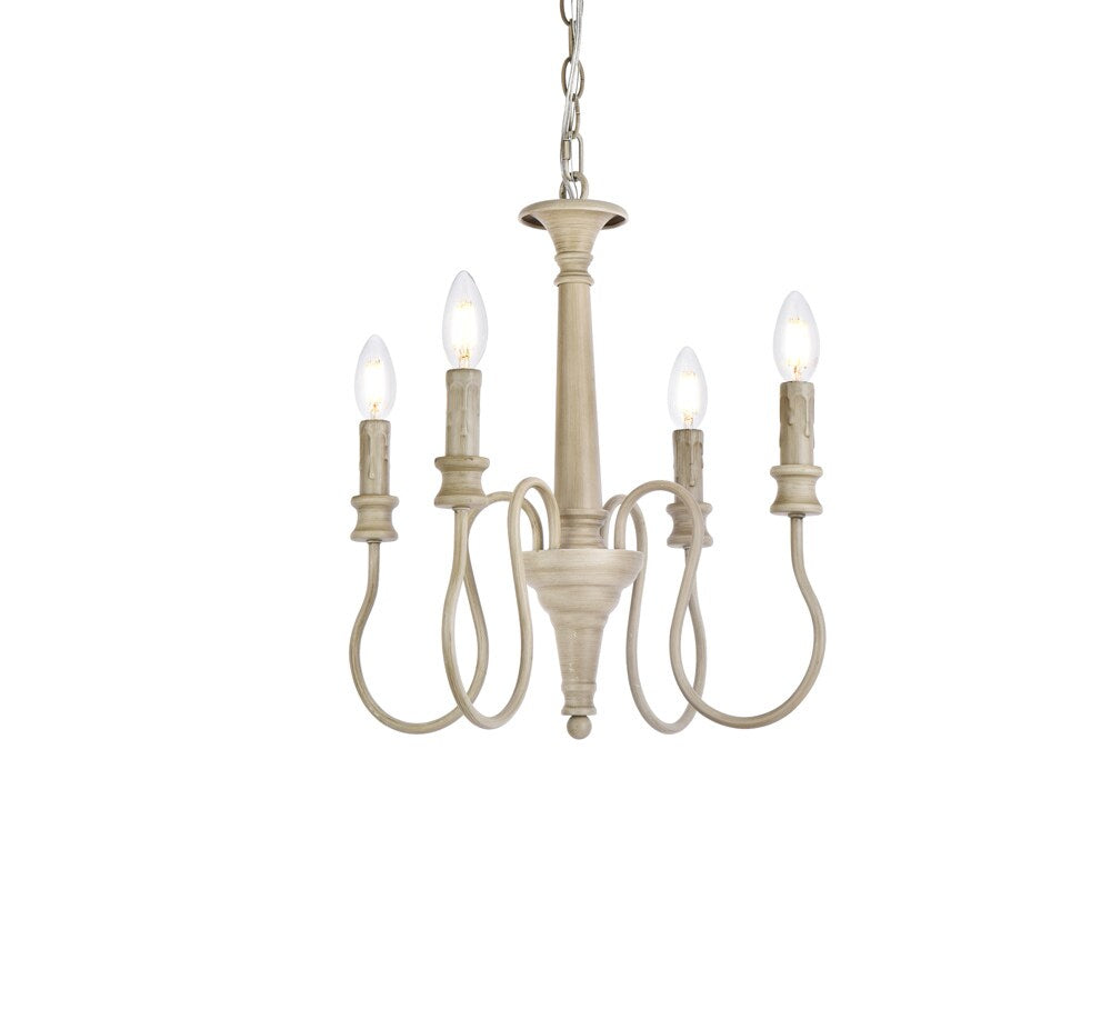 Elegant Furniture & Lighting - Flynx 4 lights pendant in weathered dove - LD7043D17WD veiw 1