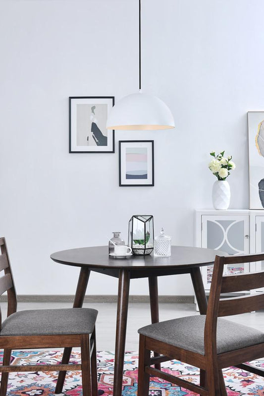 Elegant Furniture & Lighting - Forte 1 light White Pendant - LD4023D14WH veiw 2