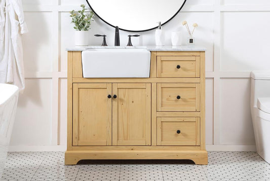 Elegant Furniture & Lighting - Franklin 42 inch Single bathroom vanity in natural wood - VF60242NW veiw 2