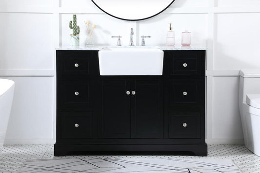 Elegant Furniture & Lighting - Franklin 48 inch Single bathroom vanity in black - VF60248BK veiw 2