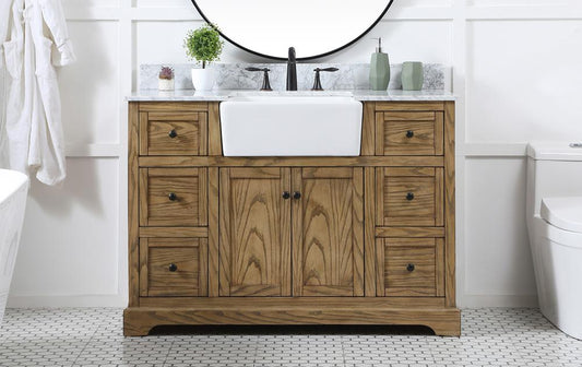 Elegant Furniture & Lighting - Franklin 48 inch Single bathroom vanity in driftwood - VF60248DW-BS veiw 2