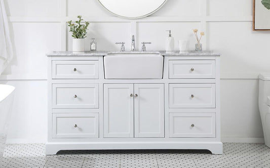 Elegant Furniture & Lighting - Franklin 60 inch Single bathroom vanity in white - VF60260WH veiw 2