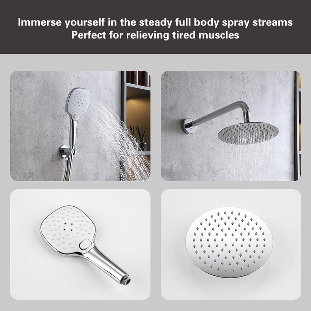 Elegant Furniture & Lighting - George Complete Shower and Tub Faucet with Rough-in Valve in Chrome - FAS-9002PCH veiw 7