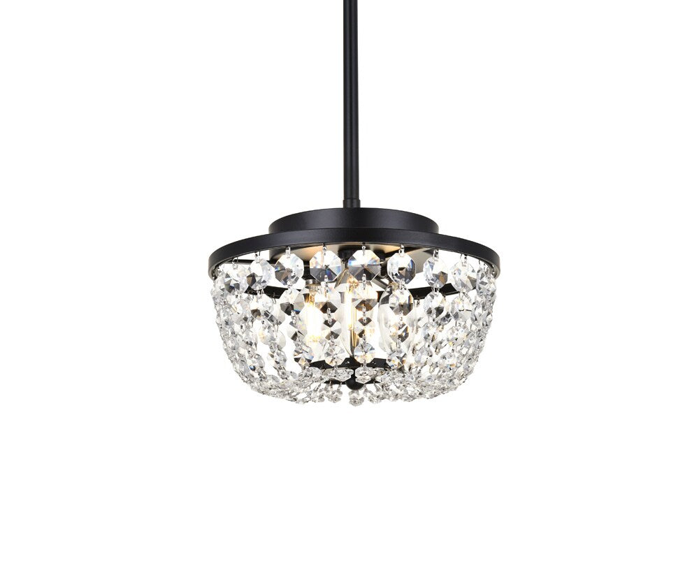 Elegant Furniture & Lighting - Gianna 10 inch pendant in black - 1114D10BK_CLOSEOUT veiw 1