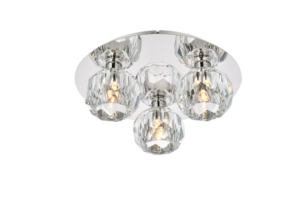 Elegant Furniture & Lighting - Graham 3 Light Ceiling Lamp in Chrome - 3509F12C veiw 1
