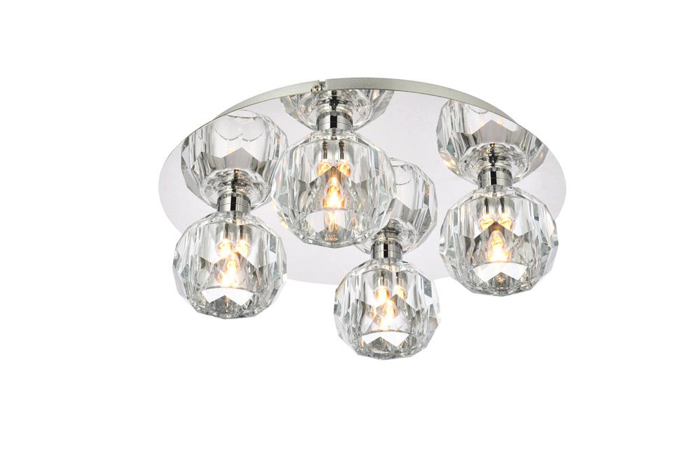 Elegant Furniture & Lighting - Graham 4 Light Ceiling Lamp in Chrome - 3509F14C veiw 1