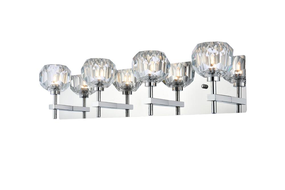 Elegant Furniture & Lighting - Graham 4 Light Wall Sconce in Chrome - 3509W25C veiw 1