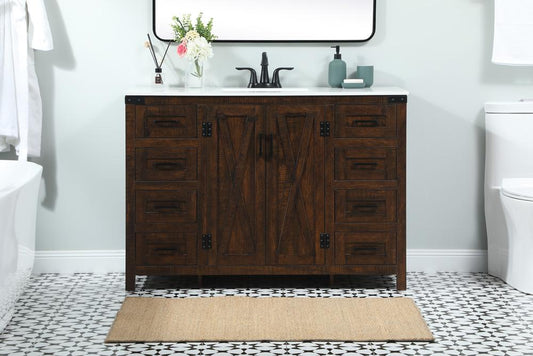 Elegant Furniture & Lighting - Grant 48 inch Single bathroom vanity in expresso - VF90248EX veiw 2