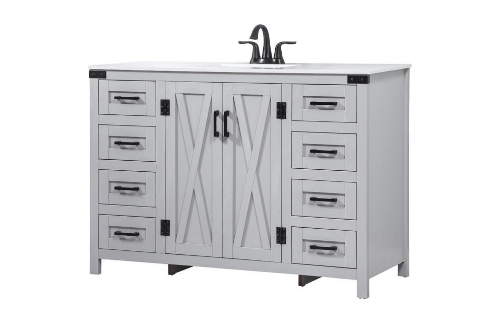 Elegant Furniture & Lighting - Grant 48 inch Single bathroom vanity in grey - VF90248GR veiw 8