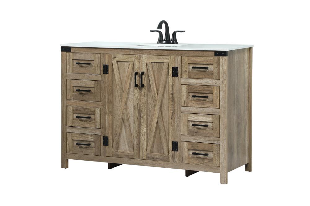 Elegant Furniture & Lighting - Grant 48 inch Single bathroom vanity in natural oak - VF90248NT veiw 8