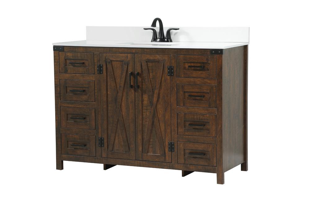 Elegant Furniture & Lighting - Grant 48 inch Single bathroom vanity in expresso with backsplash - VF90248EX-BS veiw 8