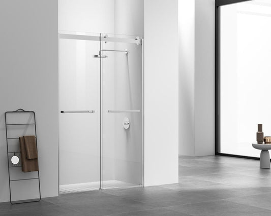 Elegant Furniture & Lighting - Hamilton Frameless shower door 48 x 76 Polished Chrome - SD202-4876PCH veiw 2