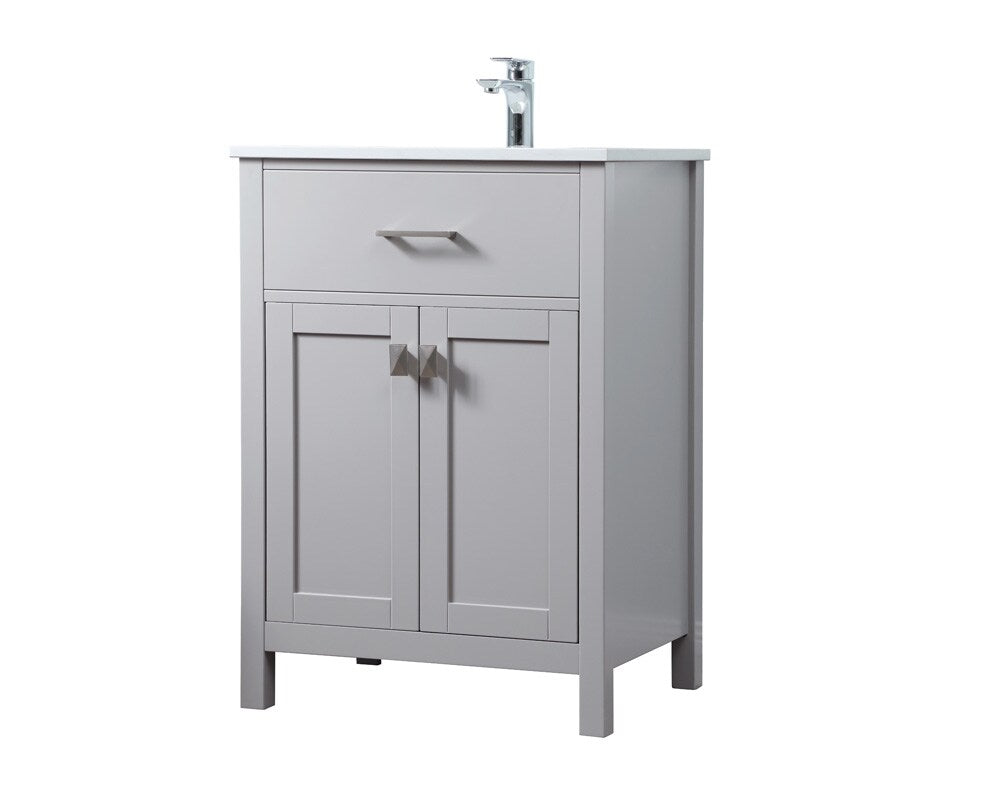 Elegant Furniture & Lighting - Harrison 24 Inch SIngle Bathroom Vanity In Grey - VF28824GR veiw 8