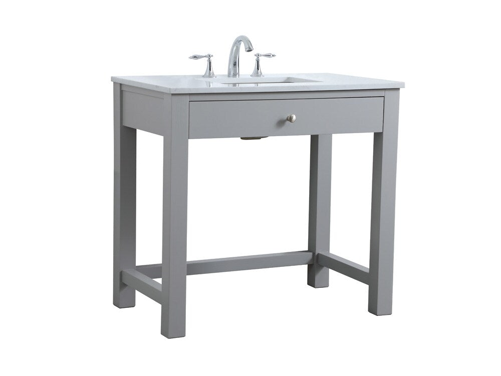 Elegant Furniture & Lighting - Hudson 36 Inch Bathroom Vanity In Grey - VF14836GR veiw 8