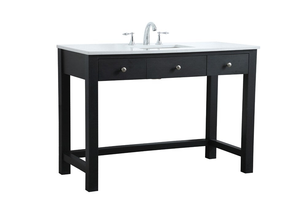Elegant Furniture & Lighting - Hudson 48 Inch Bathroom Vanity In Black - VF14848MBK veiw 8